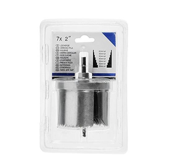 7PCS High Quality Carbon Steel Hole Saw Kit for Wood Working