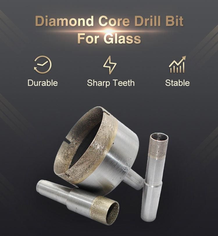 Straight Shank Sintered Diamond Core Drill Bit for Glass