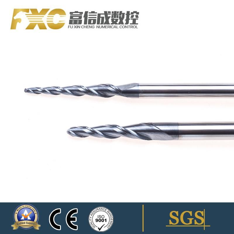 Customized Tungsten Carbide Tapred Ball Nose End Mill