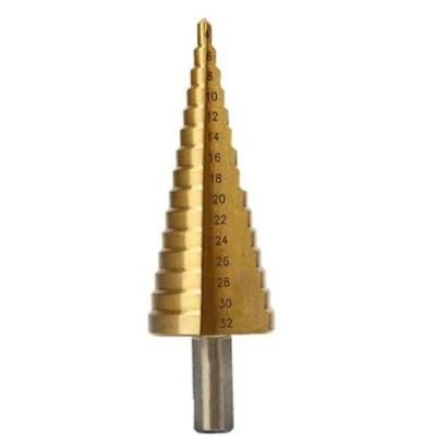 1/4&quot; -1-3/8&quot; Titanium Coated Straight Flute High Steel Step Cone Drill Bit Metal Inch