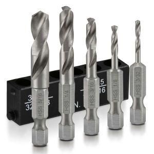 HSS Drill Bits Power Tools 5piece M2 Stubby Hex Shank Drill Bit