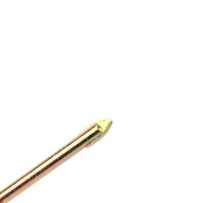 Customized Hot Sales Quick Change Hex Shank Golden Carbide Tip Glass Drill Bit