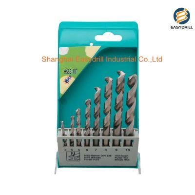 8PCS HSS Drills Metric DIN338 Bright HSS Twist Drill Bit Set in Plastic Box (SED-DBS8-2)