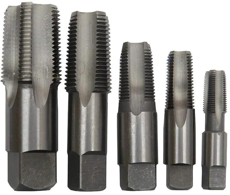 5 Piece NPT Pipe Tap Set (1/8", 1/4", 3/8", 1/2" and 3/4") , Plastic Pouch Case
