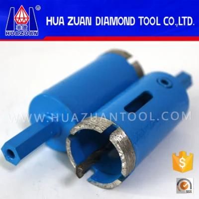 Fast Drilling Center Fixed Hexagon Diamond Tipped Hollow Core Drill Bit for Granite