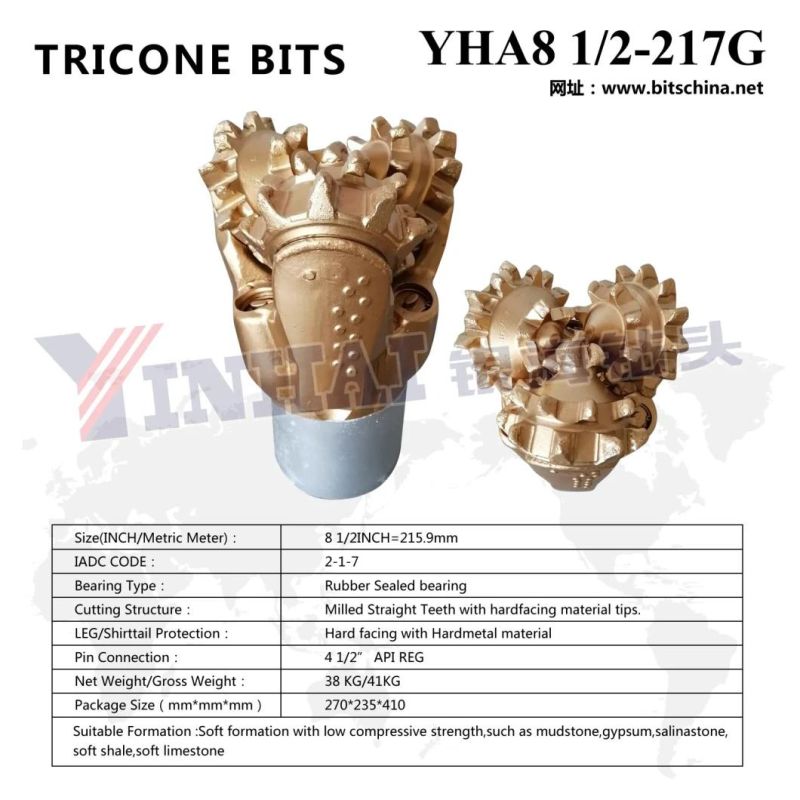 Steel Milled Tooth Bit 8 1/2 Inch 216mm for Water Well Drilling