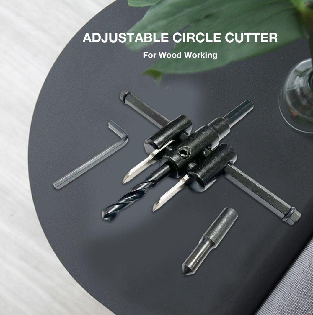 Woodworking Tools Adjustable Drill Bit Adjustable Circle Hole Cutters for Wood Working