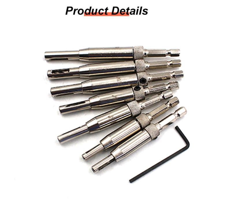 Z-Lion 7PCS Quick Door Window Woodworking Assembly Hinge Hole Punch Drilling Hexagonal Positioning Drill Set