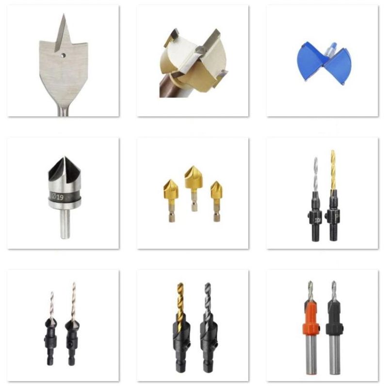 Auger Drill Bits with Single Flute Woodworking Drilling Tools