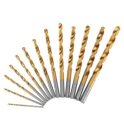 Round Shank HSS Coated Titanium Twist Drill Bit Set 1.5-6.5mm HSS Drill Bit