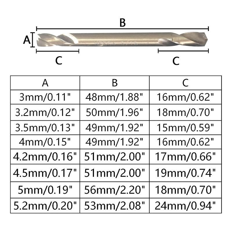 HSS Double-Ended Drill Bit Ground