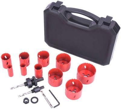 14-Piece General Purpose 3/4&quot; to 2-1/2&quot; Set Bi-Metal Hole Saw with Case High Speed Steel (HSS)
