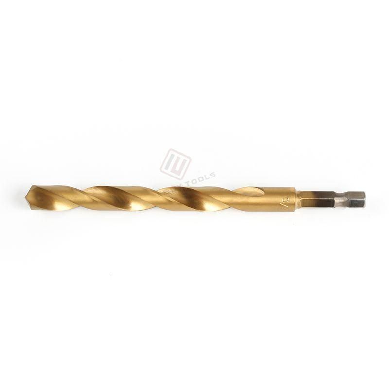 HSS Twist Drill Bits with Hex Shank for Metal, Stainless Steel