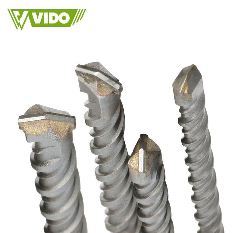 Vido 6*160 SDS Plus Hammer Drill Bit for Cutting Concrete, Cutting Stone