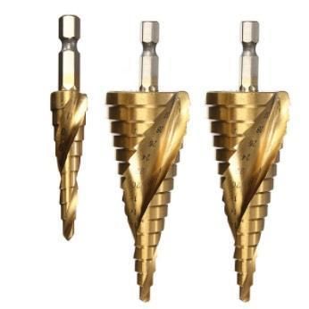 Hex Shank HSS Tin-Coated Step Drill for Drilling Metal