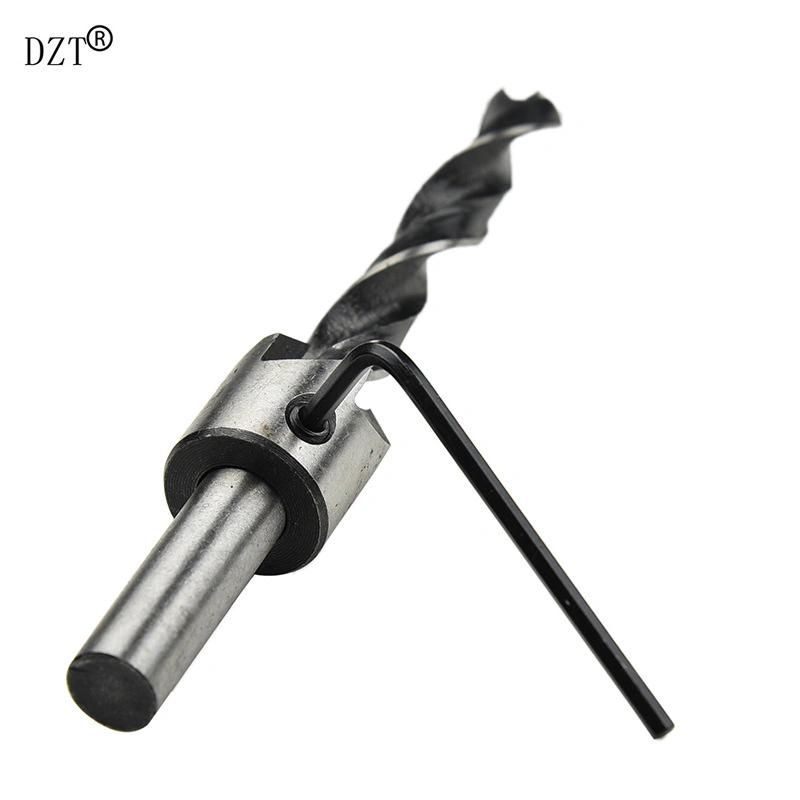 4PCS Round Shank 5 Flute Wood Countersink Drill Bit Set for Wood Screw
