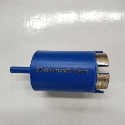 Stone Drilling Tools Round Shaft 60mm Diamond Core Drill Bits for Granite Ceramic