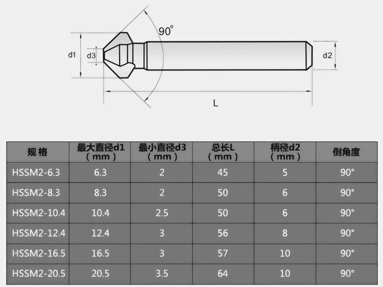 HSS 45 60 82 90 120 Degrees Countersink Drill Bits Chamfering Deburring Tools
