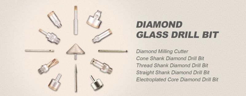 Round Sintered Countersink Diamond Drill Bit for Glass Countersink