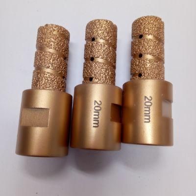 M14 20mm Vacuum Brazed Diamond Finger Bits Cutting Hardness Sandstone