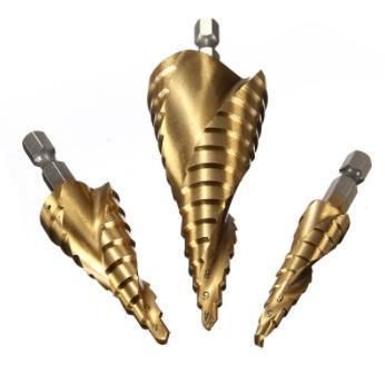 Hex Shank HSS Tin-Coated Step Drill for Drilling Metal
