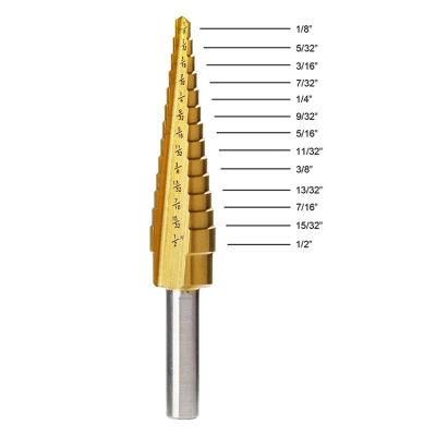 Tin-Coated HSS Step Drill Bits with Flat Surface (SED-SDFT)