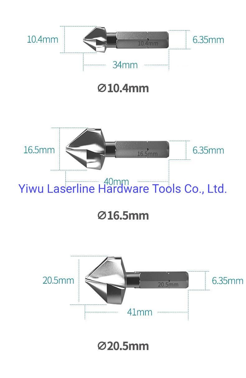 Original Makita 3 Flutes Countersink Drill Bits for Chamfering Hole