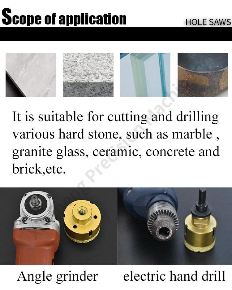 Pilihu Electroplated Diamond Core Drill Bits Glass Hole Saw for Marble Granite Tile