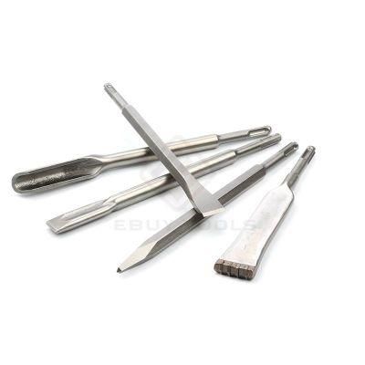 SDS Plus Flat and Point Chisel Set Breaking, Chiseling and Render Removal