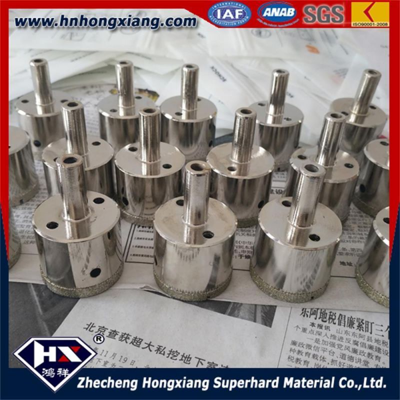 Straight Shank Electroplated Diamond Core Drill Bit for Glass