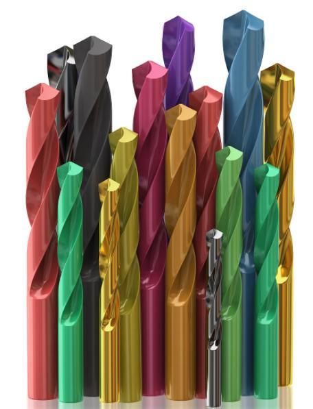 HSS Twist Drill Bits Fully Ground with Rainbow Color