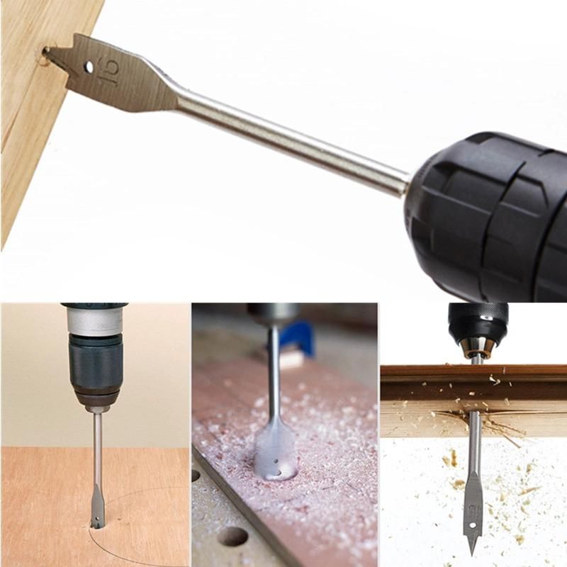 Woodworking Flat Drill, Three-Point Drill, Hexagon Handle Keyhole Drill, Wood Board Drill, Reaming Drill