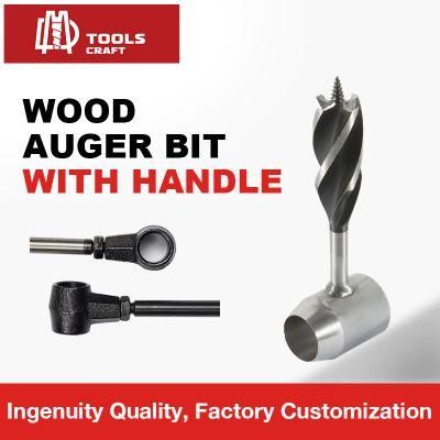 Easy to Carry Wood Auger Drill Bits with Handle for Camping or Survival