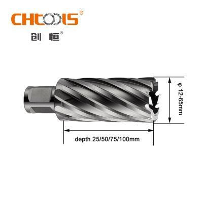 High Speed Steel 25mm Weldon Shank Annular Cutter for Drilling