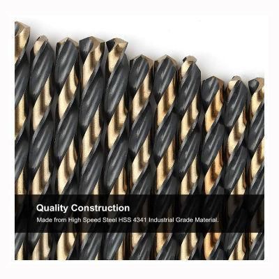 Black and Gold Finish, 118&deg; Split Point, High Speed Steel with Metal Indexed Storage Case