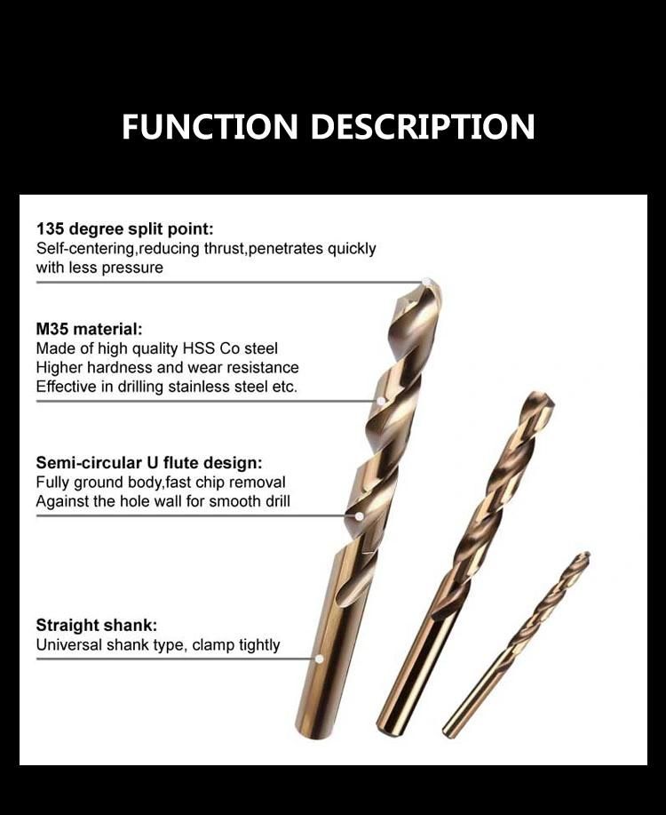 Vido 8mm M35 HSS Drill Bit for Impact Drill Machine