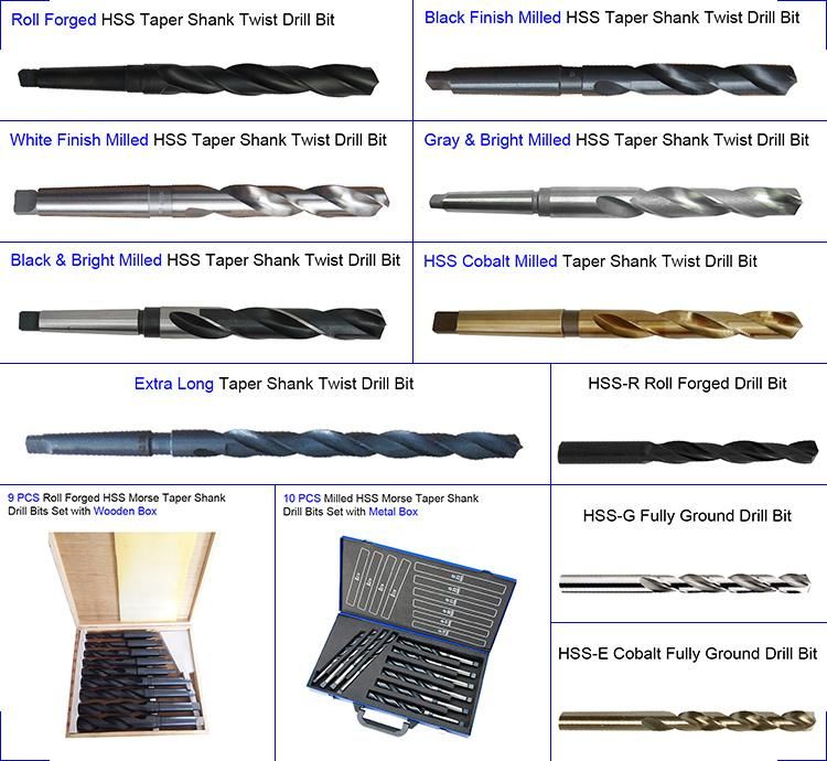 DIN1870 HSS Jobber Drills HSS Drill Extra Long Taper Shank Milled Black Twist Drill Bit for Metal Drilling (SED-HTSML)