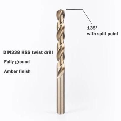 Fully Ground HSS-M35 Cobalt Twist Drill Bit for Drilling Metal, Stainless Steel