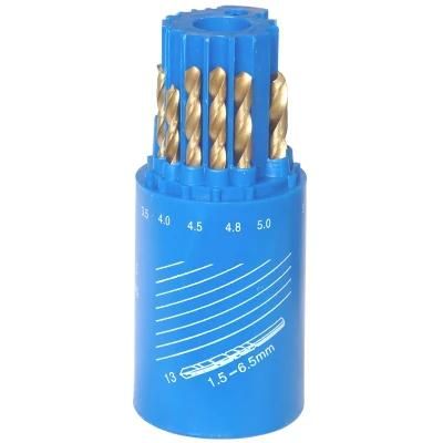 135 Degree Split Point Jobber Length 19PCS HSS Tin Coated Drill Bit Set