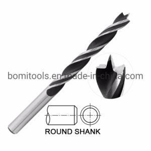 Power Tools HSS Drill Bit Factory Customized Twin Land Flutes Rolled Brad Point Twist Drill Bit