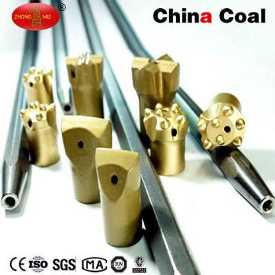 Integral Tapered Rock Drill Rod for Cross Chisel Button Bit