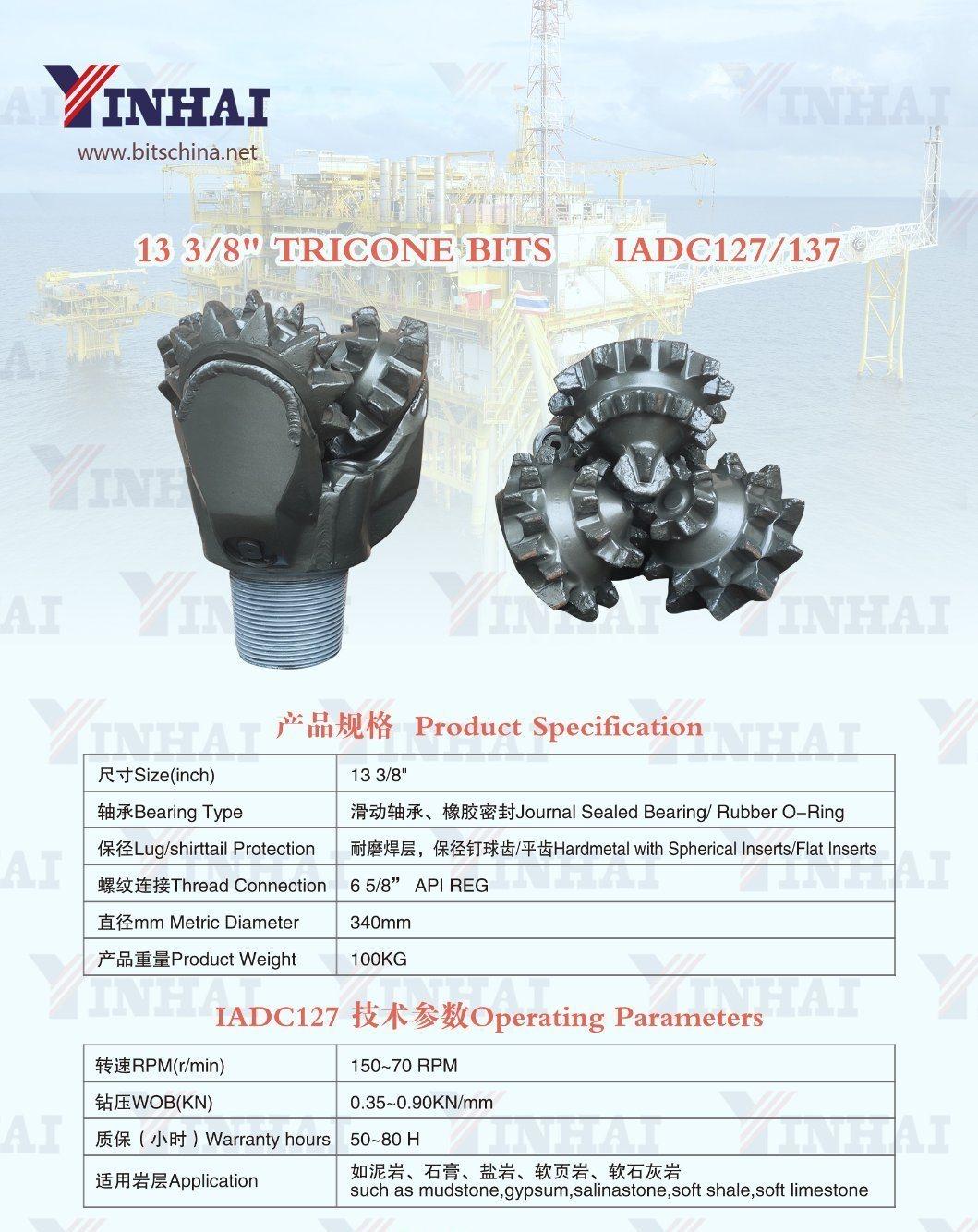 13 3/8 Inch IADC127 Milled/Steel Tooth Bit for Water Well Drilling