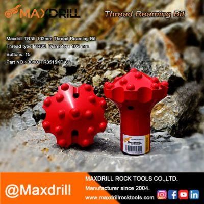 Maxdrill Tr35 102mm Thread Button Bit