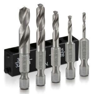 Power Tools Drills Bits Factory M2 Steel Stubby Hex Shank with Metal Drill Bit
