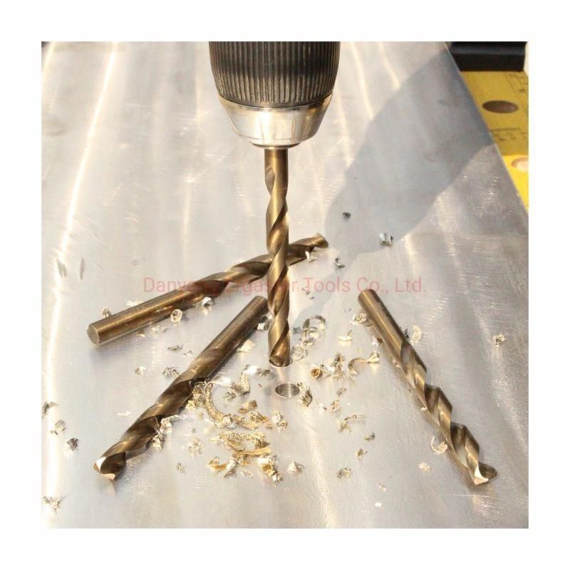 5 Pieces Titanium Twist Drill Bit Set- HSS Metric Drill Bits for Metal