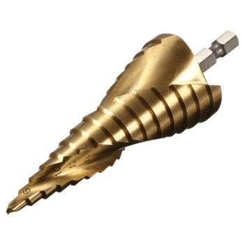 Hex Shank HSS Tin-Coated Step Drill for Drilling Metal