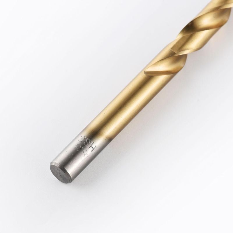 High-Speed Steel Titanium-Plated Twist Drills with Straight Shank Hand