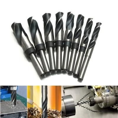 8PCS HSS 1/2&quot; Reduced Shank Drill Bit Black and White Finish