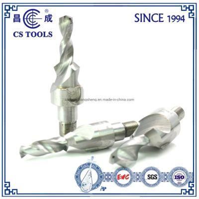 Customized Solid Carbide Inner Colding Hole Step Drill Bit with Threaded Shank