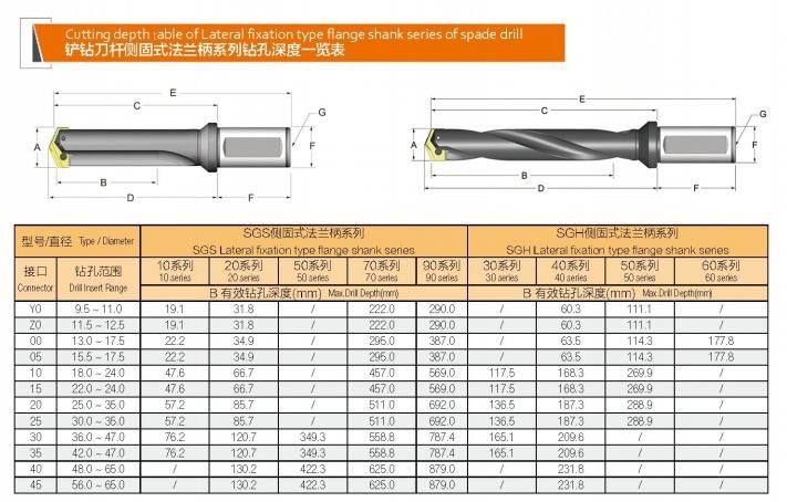 Spade Drill Inserts and Holder